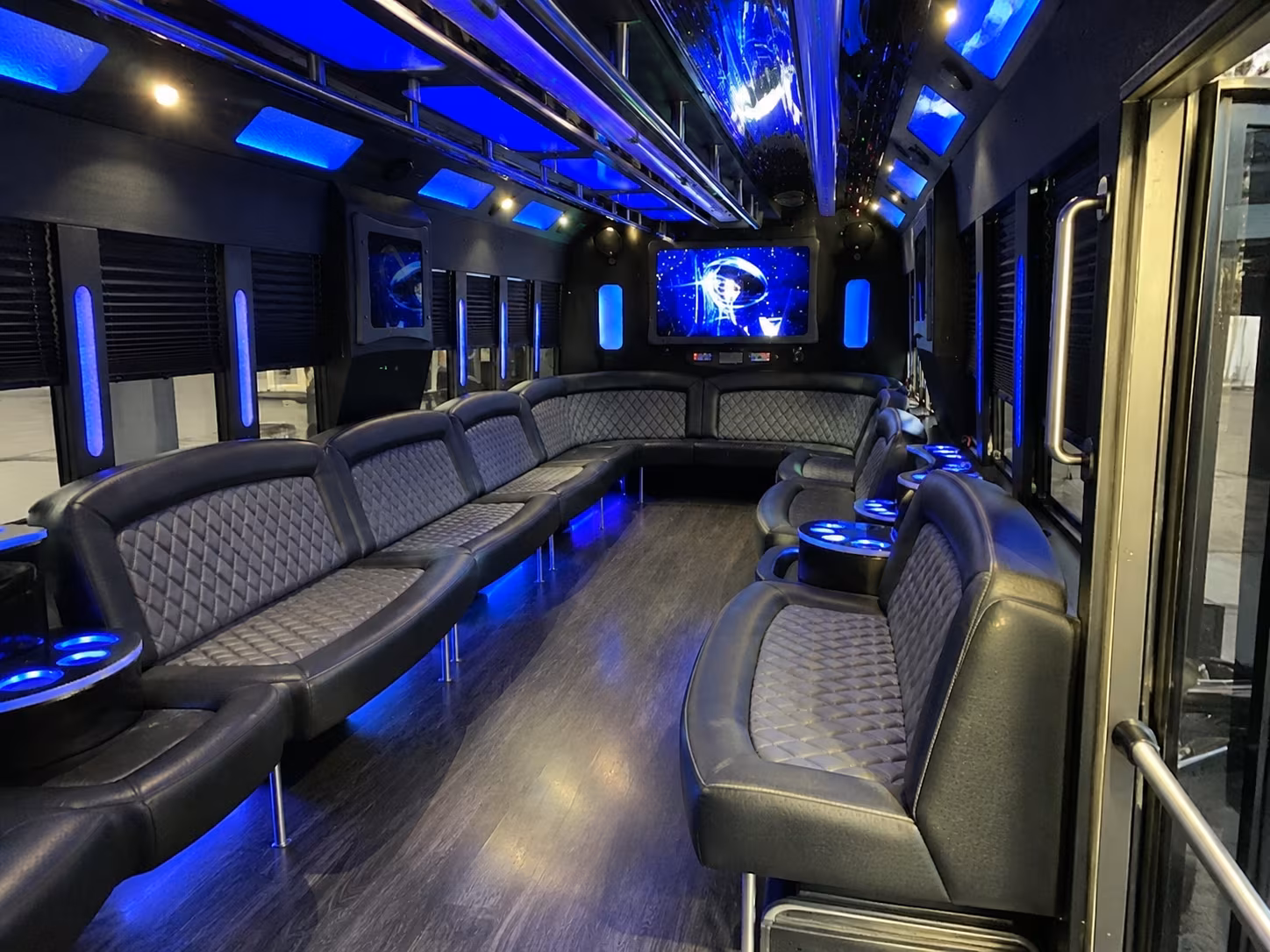 yuma 28 passenger party bus interior