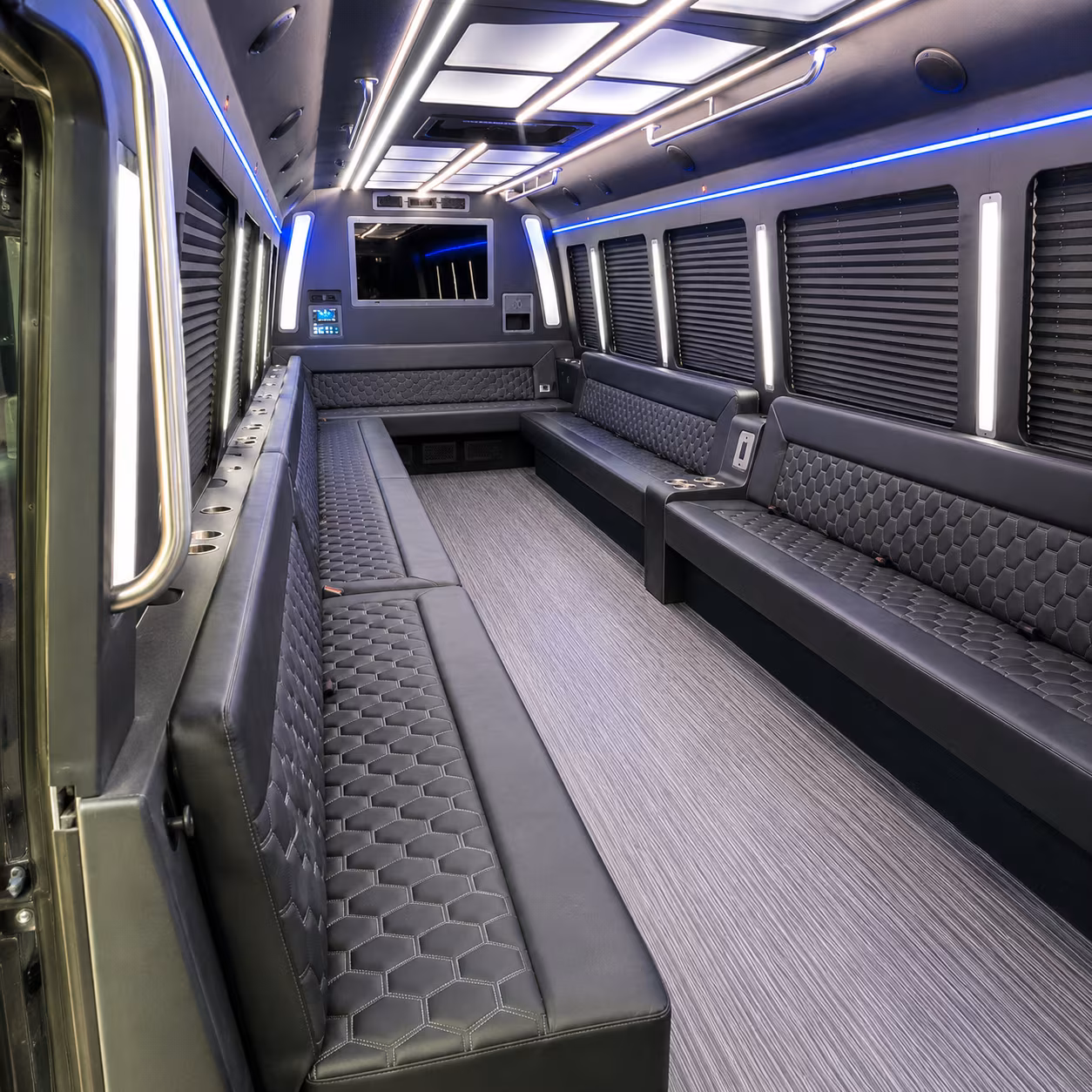 yuma 40 passenger party bus interior